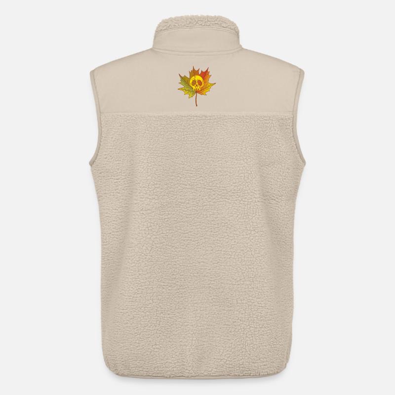 Schädel und totes Blatt - Unisex Sherpaweste von Stanley/Stella - Beige