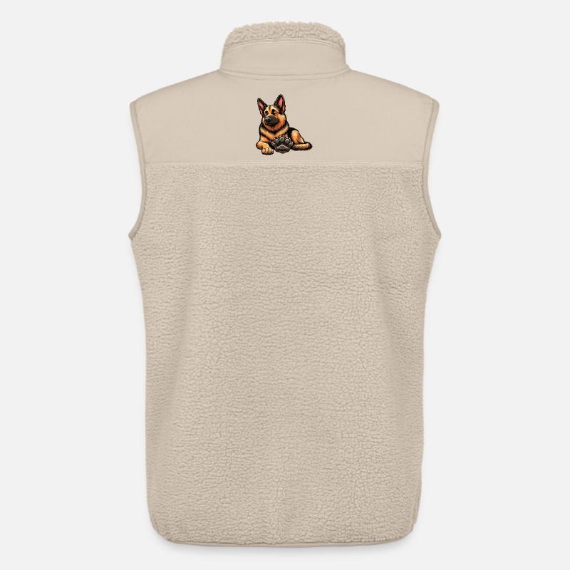 Deutscher Schäferhund Schäferhunde Schäferhunde - Unisex Sherpaweste von Stanley/Stella - Beige