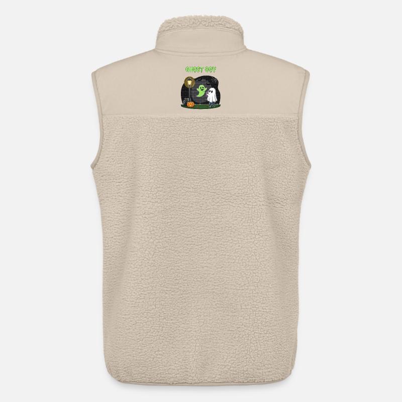 Scène d’Halloween Ghost Boy - Veste sans manches sherpa unisexe Stanley/Stella - beige