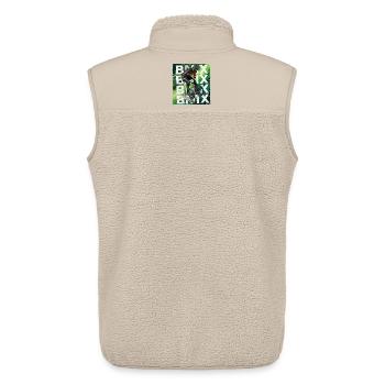 Vélo BMX - Veste sans manches sherpa unisexe Stanley/Stella - beige - Dos - AI Model Male 178 light (178cm)