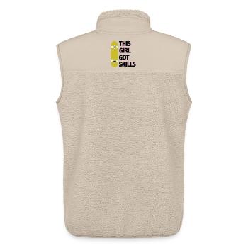 Dieses Mädchen hat Fähigkeiten - Unisex Sherpaweste von Stanley/Stella - Beige - Hinten - AI Model Male 178 light (178cm)