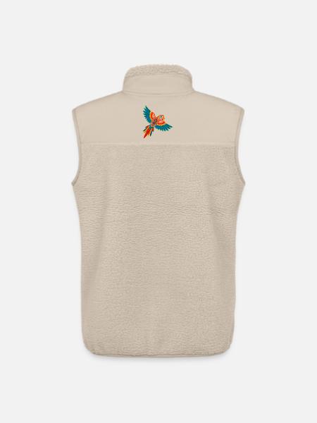 Bunter Mola Papagei - Unisex Sherpaweste von Stanley/Stella - Beige
