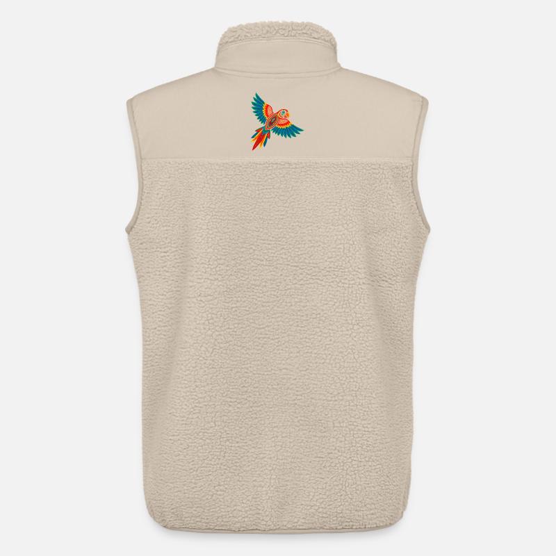 Bunter Mola Papagei - Unisex Sherpaweste von Stanley/Stella - Beige