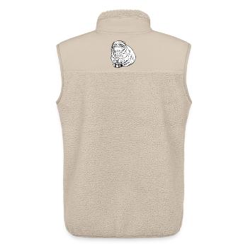 Gros chat - Veste sans manches sherpa unisexe Stanley/Stella - beige - Dos - AI Model Male 178 light (178cm)