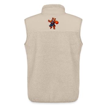 Basket-ball des Bears - Veste sans manches sherpa unisexe Stanley/Stella - beige - Dos - AI Model Male 178 light (178cm)