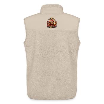 APERO BARBECUE - Veste sans manches sherpa unisexe Stanley/Stella - beige - Dos - AI Model Male 178 light (178cm)