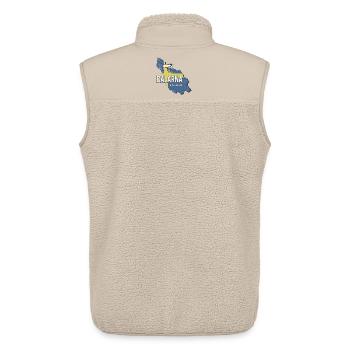 Dalarna Province in Sweden Vintage Souvenir - Unisex Sherpa Gilet by Stanley/Stella - beige - Back - AI Model Male 178 light (178cm)