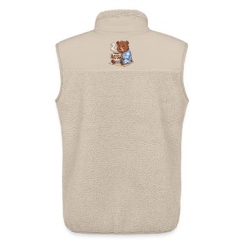 Needs Caffeine Mueder Bär Kaffee - Unisex Sherpaweste von Stanley/Stella - Beige - Hinten - AI Model Male 178 light (178cm)