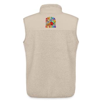 Papa kommt mit Eiscreme Farbrausch - Unisex Sherpa Gilet by Stanley/Stella - beige - Back - AI Model Male 178 light (178cm)