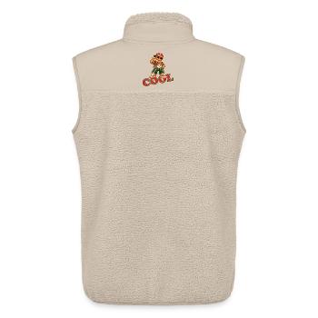 Cooles Lebkuchenmännchen mit COOL-Schriftzug - Unisex Sherpaweste von Stanley/Stella - Beige - Hinten - AI Model Male 178 light (178cm)