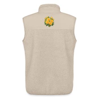 Golden Rose Bouquet Glow - Unisex Sherpaweste von Stanley/Stella - Beige - Hinten - AI Model Male 178 light (178cm)