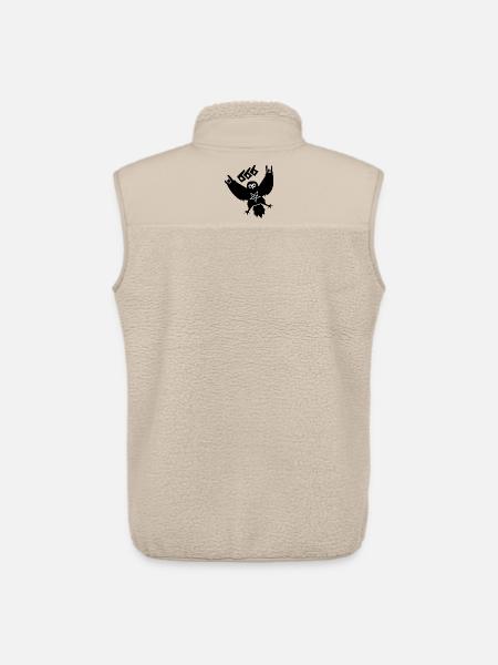 Black Metal Owl - Unisex Sherpa Gilet by Stanley/Stella - beige