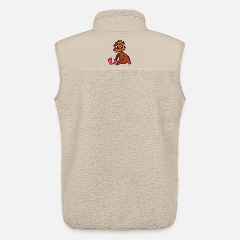 monkey Affe - Unisex Sherpaweste von Stanley/Stella - Beige