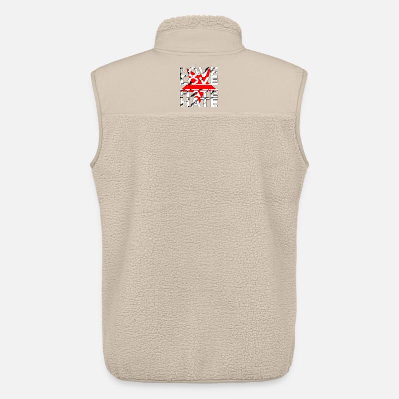 love love hate hate - Unisex Sherpaweste von Stanley/Stella - Beige