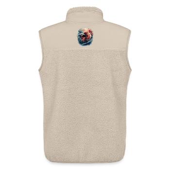 Betta Splendens, Betta Fish Aquarium, Bettafan - Unisex Sherpa Gilet by Stanley/Stella - beige - Back - AI Model Male 178 light (178cm)