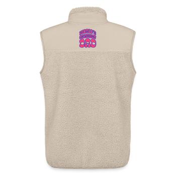 Okayest Dad Retro Bubble Shirt - Unisex Sherpa Gilet by Stanley/Stella - beige - Back - AI Model Male 178 light (178cm)