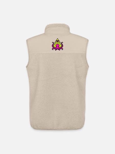 Pyramide avec pieuvre et œil occultes - Veste sans manches sherpa unisexe Stanley/Stella - beige