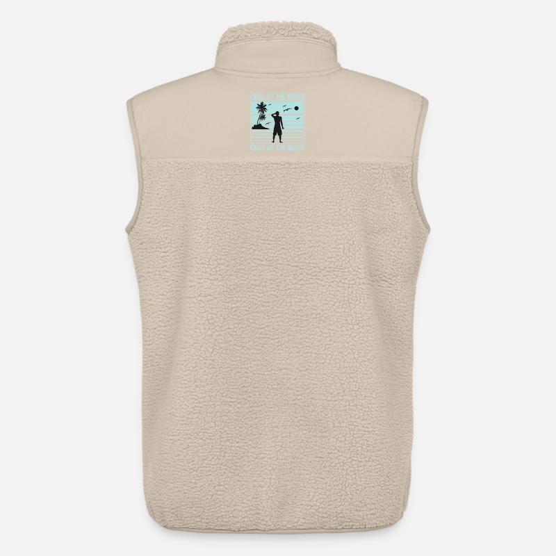 Conception de silhouette de plage décontractée - Veste sans manches sherpa unisexe Stanley/Stella - beige