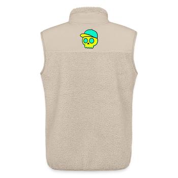 Casquette fluo Streetwear - Veste sans manches sherpa unisexe Stanley/Stella - beige - Dos - AI Model Male 178 light (178cm)