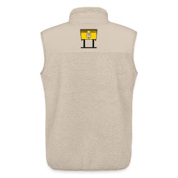 Boîte aux lettres jaune Munich - Veste sans manches sherpa unisexe Stanley/Stella - beige - Dos - AI Model Male 178 light (178cm)