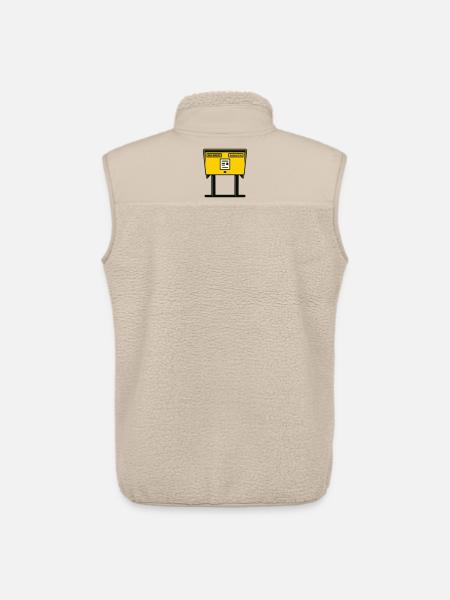 Munich Yellow Mailbox - Unisex Sherpa Gilet by Stanley/Stella - beige