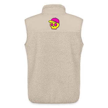 Neon Skull Cap Design - Unisex Sherpaweste von Stanley/Stella - Beige - Hinten - AI Model Male 178 light (178cm)
