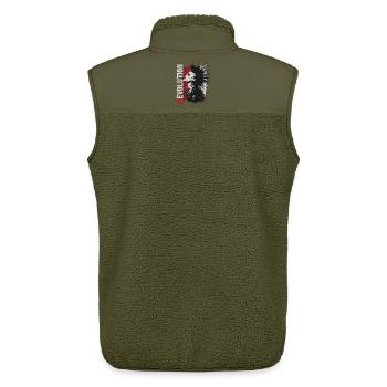 Punkrock Mädchen Revolution - Unisex Sherpaweste von Stanley/Stella - Khaki - Hinten - AI Model Male 178 light (178cm)