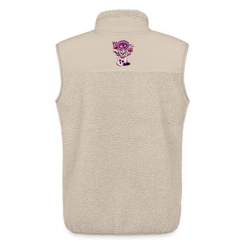 Totenkopf Vase - Unisex Sherpaweste von Stanley/Stella - Beige - Hinten - AI Model Male 178 light (178cm)