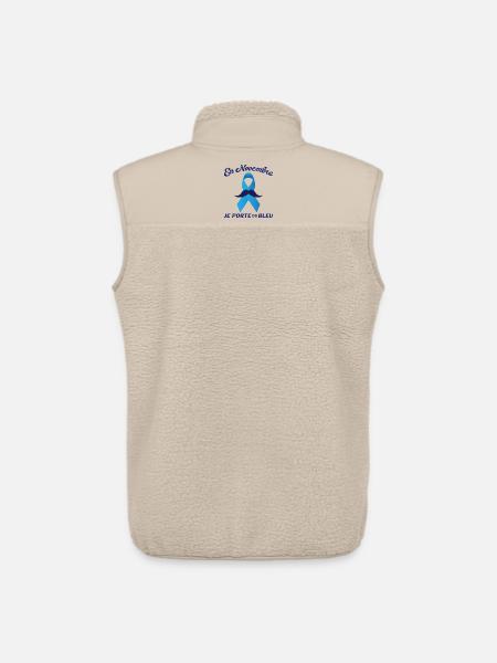 Prostate Cancer Awareness Month - Unisex Sherpa Gilet by Stanley/Stella - beige