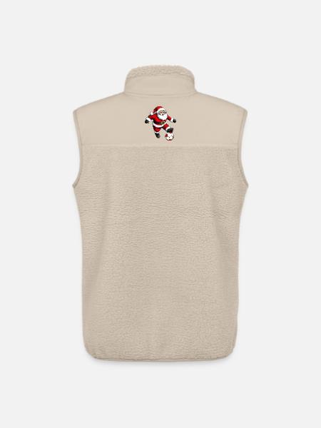 Fotbollsspelare Jul / Jultomten Fotboll - Unisex sherpaväst Stanley/Stella - beige