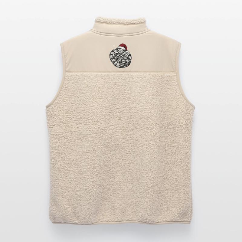 King Python Christmas Ball Python Snake Unisex Sherpa Gilet by Stanley/Stella