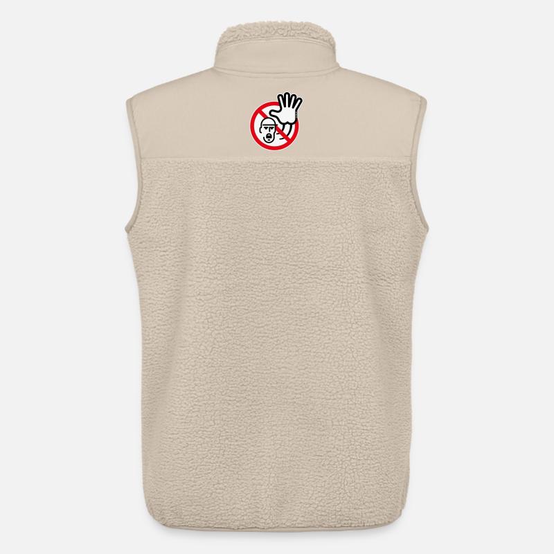 Panneau d’avertissement / Avertissement / Interdiction (Symbole / 3C) - Veste sans manches sherpa unisexe Stanley/Stella - beige