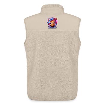 Kawaii Katze Ramen Nudeln Anime Katze - Unisex Sherpaweste von Stanley/Stella - Beige - Hinten - AI Model Male 178 light (178cm)