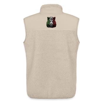 Wildschwein Italien Flagge Italienisch - Unisex Sherpaweste von Stanley/Stella - Beige - Hinten - AI Model Male 178 light (178cm)