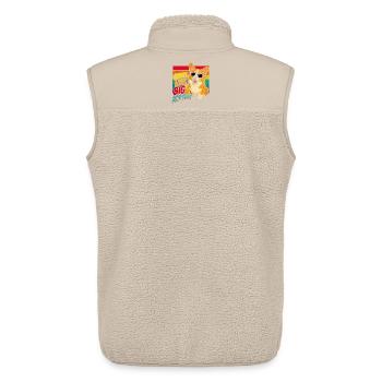 Corgi Attitude: Small Paws, Big Character - Unisex Sherpa Gilet by Stanley/Stella - beige - Back - AI Model Male 178 light (178cm)