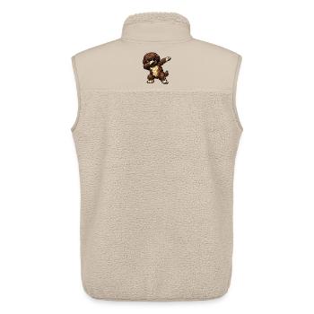 Dabbing Barbet in comic style - Unisex Sherpa Gilet by Stanley/Stella - beige - Back - AI Model Male 178 light (178cm)