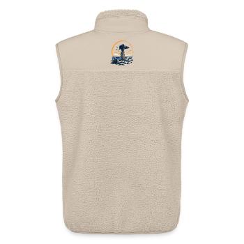 Clay Hirtshals - Unisex Sherpaweste von Stanley/Stella - Beige - Hinten - AI Model Male 178 light (178cm)