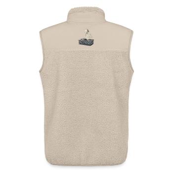 Skelettartiger DJ Skull Beat - Unisex Sherpaweste von Stanley/Stella - Beige - Hinten - AI Model Male 178 light (178cm)