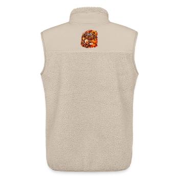 Hallo Herbst-Gemütliche Ernteszene - Unisex Sherpaweste von Stanley/Stella - Beige - Hinten - AI Model Male 178 light (178cm)