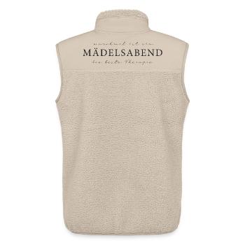 Maedelsabend Therapie - Unisex Sherpaweste von Stanley/Stella - Beige - Hinten - AI Model Male 178 light (178cm)