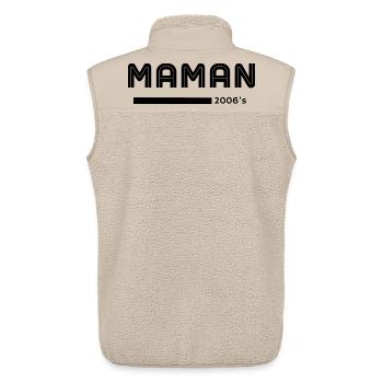 Mom since 2006 Mother's Day Birthday - Unisex Sherpa Gilet by Stanley/Stella - beige - Back - AI Model Male 178 light (178cm)