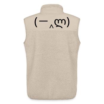 Facepalm Emoticon (－‸ლ) Hand vorm Gesicht - Unisex Sherpaweste von Stanley/Stella - Beige - Hinten - AI Model Male 178 light (178cm)