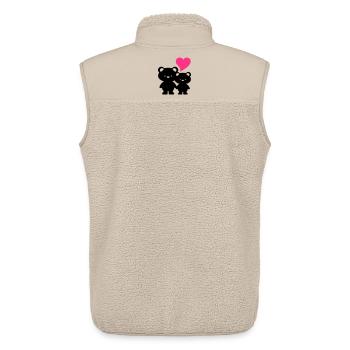 verliebter teddy - verliebte teddys / teddies - Unisex Sherpaweste von Stanley/Stella - Beige - Hinten - AI Model Male 178 light (178cm)