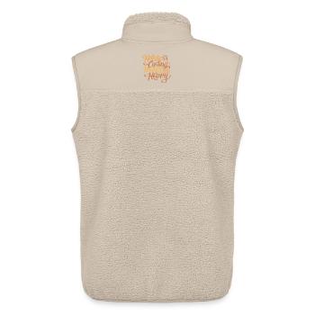 Le cyclisme artistique, le cyclisme artistique, ça me rend heureux - Veste sans manches sherpa unisexe Stanley/Stella - beige - Dos - AI Model Male 178 light (178cm)