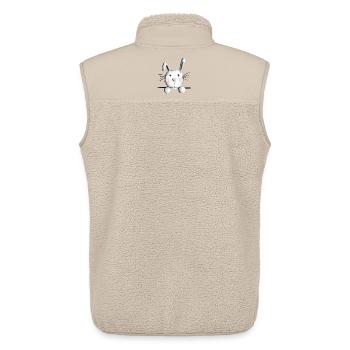 Lapin mignon - lapin - lapin - lapin - Veste sans manches sherpa unisexe Stanley/Stella - beige - Dos - AI Model Male 178 light (178cm)
