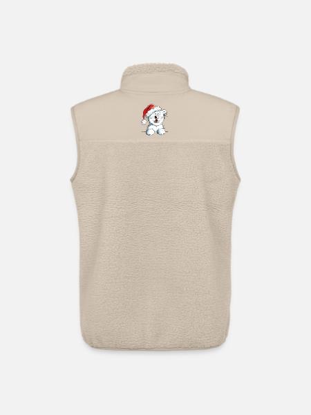Neugierige Weihnachtskatze - Katze - Geschenk - Unisex Sherpaweste von Stanley/Stella - Beige