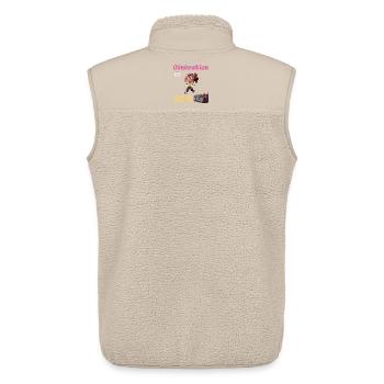 Design inspiriert von der Dance-Musik der 90er Jahre - Unisex Sherpaweste von Stanley/Stella - Beige - Hinten - AI Model Male 178 light (178cm)