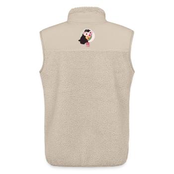 girl power flowers strong face pink feminism cute - Unisex Sherpa Gilet by Stanley/Stella - beige - Back - AI Model Male 178 light (178cm)