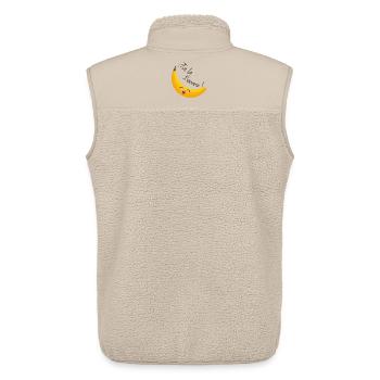 j' ai la banane - Veste sans manches sherpa unisexe Stanley/Stella - beige - Dos - AI Model Male 178 light (178cm)