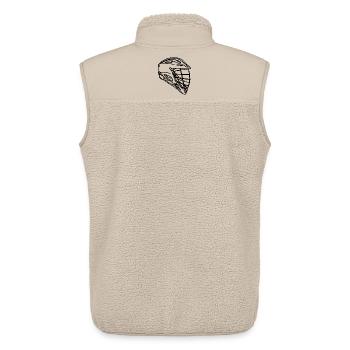 Lacrosse Helm Zeichnung - Unisex Sherpaweste von Stanley/Stella - Beige - Hinten - AI Model Male 178 light (178cm)